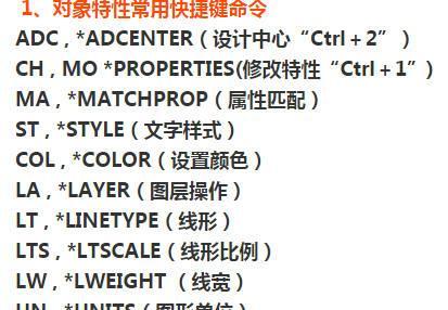 CAD常用快捷键命令表（掌握这些快捷键）