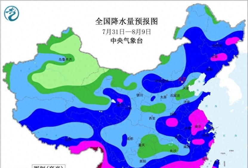 陕西省！明天8月1号，新一轮降雨中心已定，大雨暴雨分布如下！