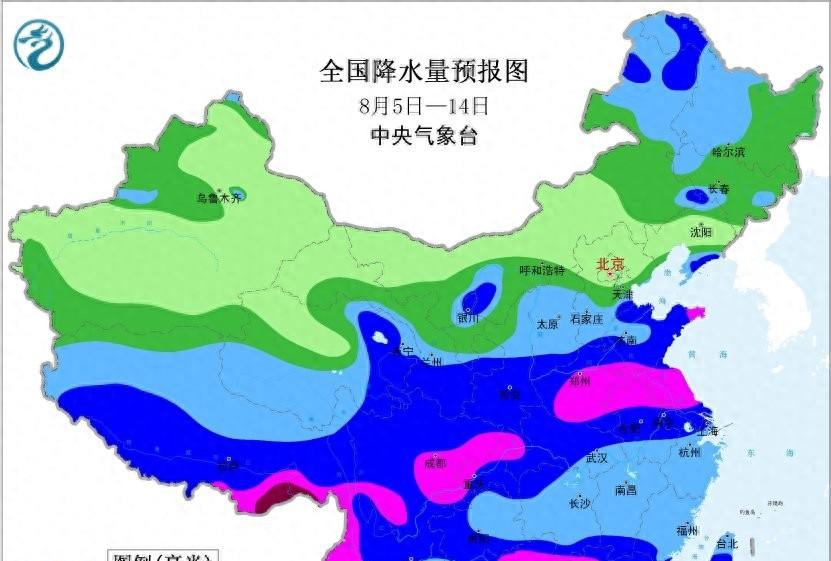 本轮强降雨中心已定，明日8月6号天气预报，暴雨大暴雨分布如下!
