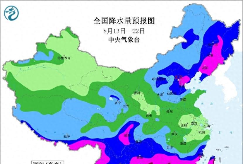 本轮强降雨中心已定，明日8月15号天气预报，暴雨大暴雨分布如下