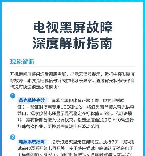 LED液晶电视黑屏原因分析及解决方法(LED液晶电视黑屏是什么原因导致的)