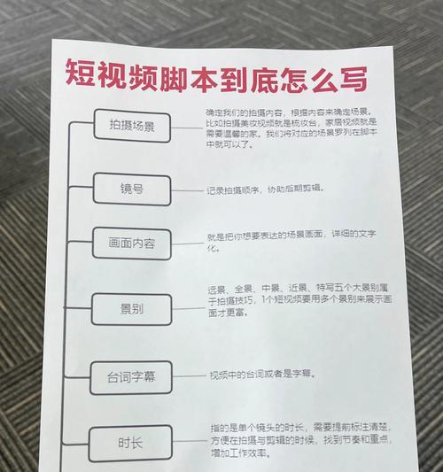 短视频脚本技巧——让你的视频不再平庸（制作优质短视频的十五个技巧）