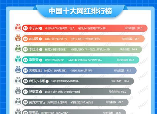 《揭秘十大网红排行榜》（当代社会的网络偶像们）