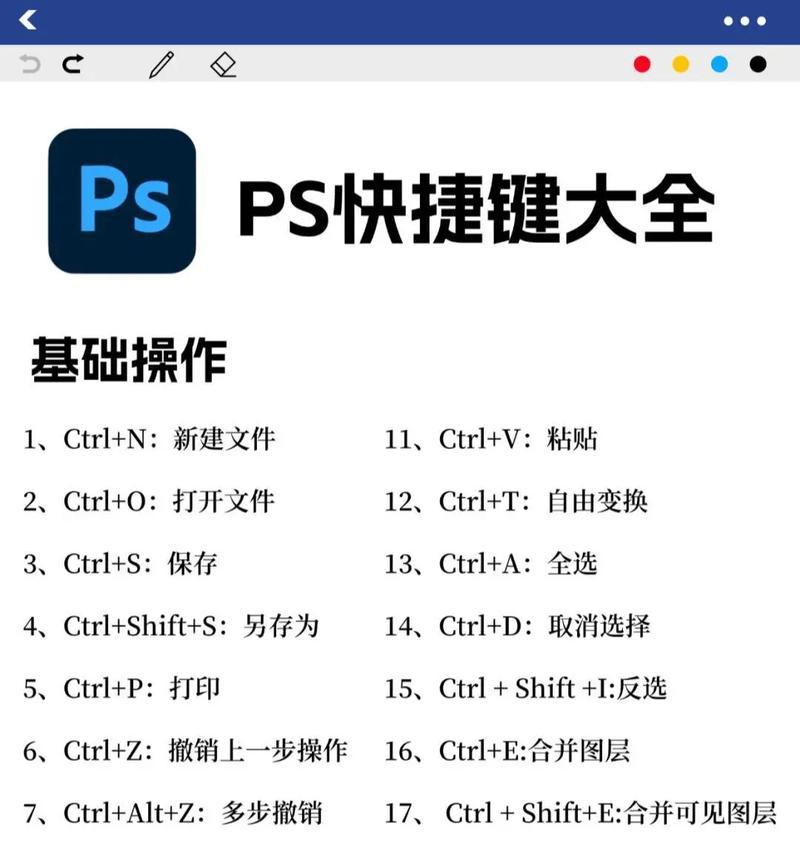 轻松掌握涂抹工具快捷键（学习快速涂抹工具快捷键）
