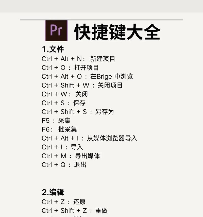 PR时间线放大缩小快捷键大全(掌握这些快捷键)